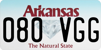 AR license plate 080VGG