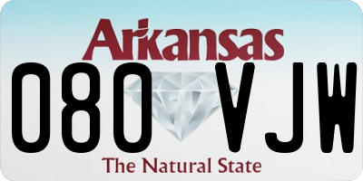 AR license plate 080VJW
