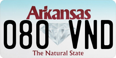 AR license plate 080VND