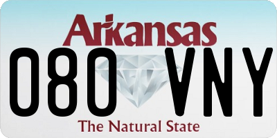 AR license plate 080VNY