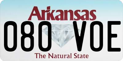 AR license plate 080VOE