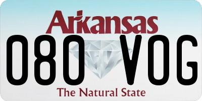 AR license plate 080VOG