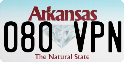AR license plate 080VPN