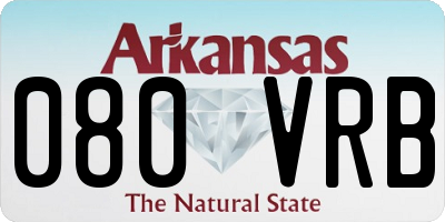 AR license plate 080VRB