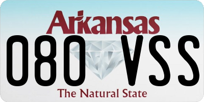 AR license plate 080VSS