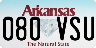 AR license plate 080VSU