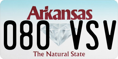 AR license plate 080VSV