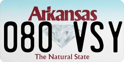 AR license plate 080VSY