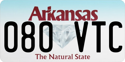 AR license plate 080VTC