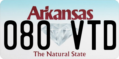 AR license plate 080VTD