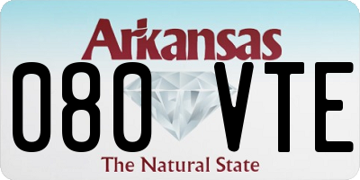 AR license plate 080VTE