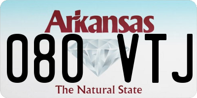 AR license plate 080VTJ