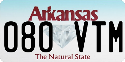 AR license plate 080VTM