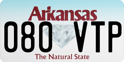 AR license plate 080VTP