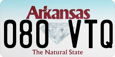 AR license plate 080VTQ