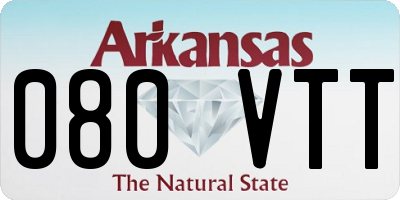 AR license plate 080VTT