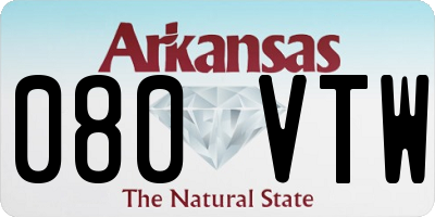 AR license plate 080VTW