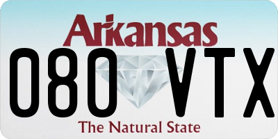 AR license plate 080VTX