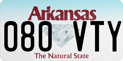 AR license plate 080VTY