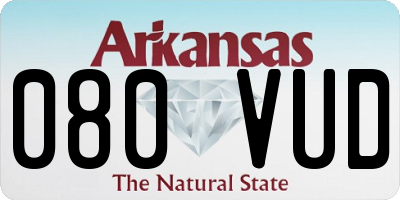 AR license plate 080VUD