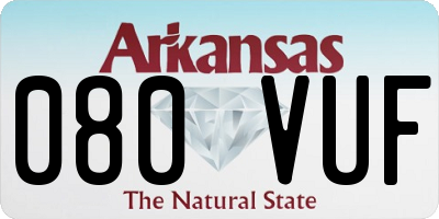 AR license plate 080VUF