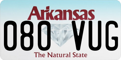 AR license plate 080VUG