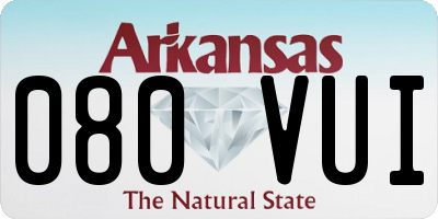 AR license plate 080VUI