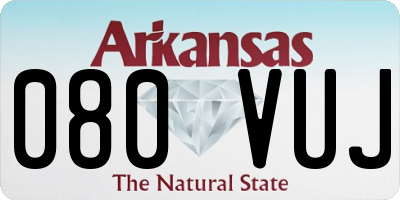 AR license plate 080VUJ