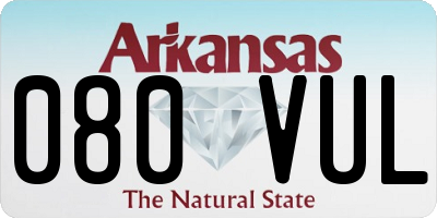 AR license plate 080VUL