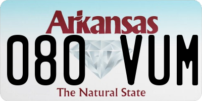AR license plate 080VUM