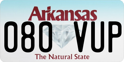 AR license plate 080VUP