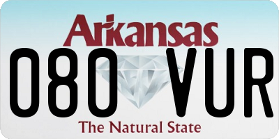 AR license plate 080VUR
