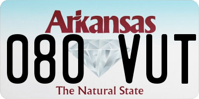 AR license plate 080VUT