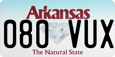 AR license plate 080VUX
