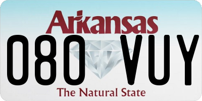 AR license plate 080VUY