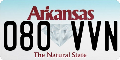 AR license plate 080VVN