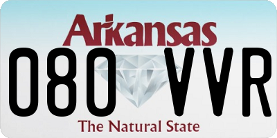 AR license plate 080VVR