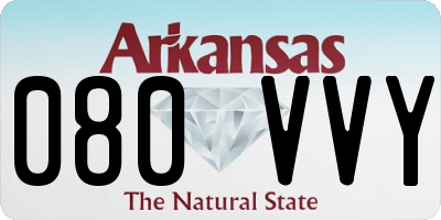 AR license plate 080VVY