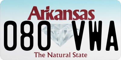 AR license plate 080VWA