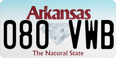 AR license plate 080VWB