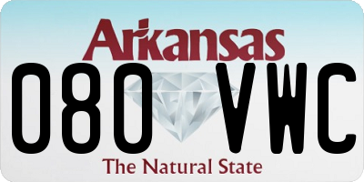 AR license plate 080VWC