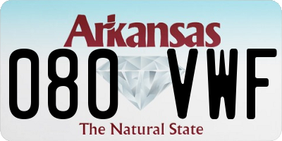 AR license plate 080VWF