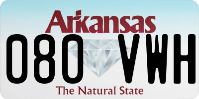 AR license plate 080VWH