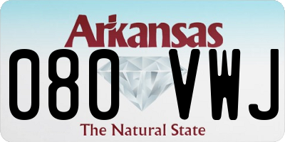 AR license plate 080VWJ