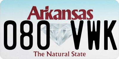 AR license plate 080VWK