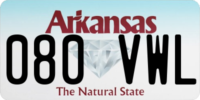 AR license plate 080VWL