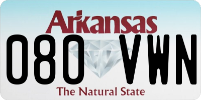 AR license plate 080VWN