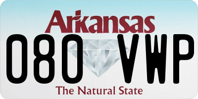 AR license plate 080VWP