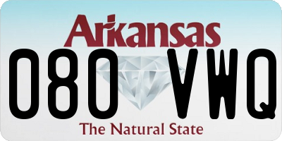 AR license plate 080VWQ