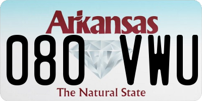 AR license plate 080VWU